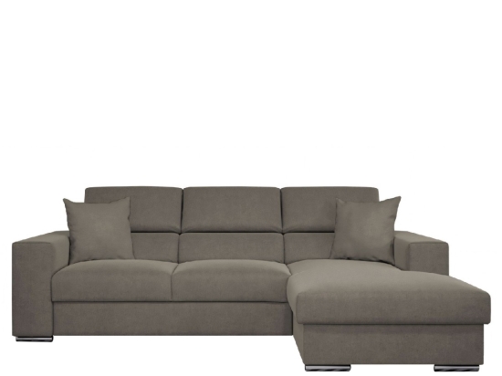 ΚΑΝΑΠΕΣ ΚΡΕΒΑΤΙ ΓΩΝΙΑΚΟΣ ARTELIBRE ΔΕΞΙΑ ΓΩΝΙΑ ELOISE TAUPE 260X170X75-90CM