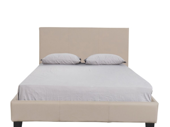 ΚΡΕΒΑΤΙ ARTELIBRE AZALEA CAPUCCINO PU 213X131X88CM (ΣΤΡΩΜΑ 120X200CM)