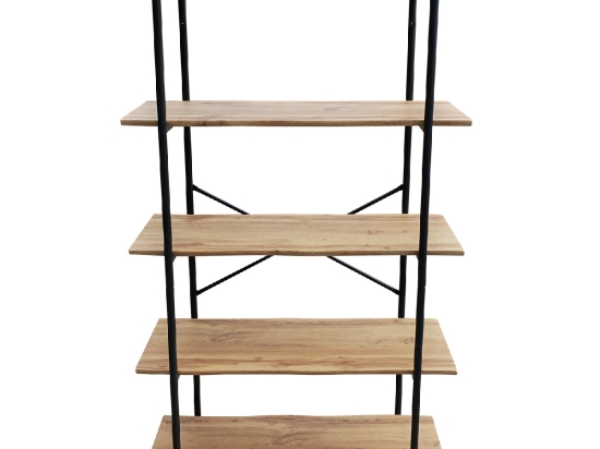 ΡΑΦΙΕΡΑ ARTELIBRE EVORA ΦΥΣΙΚΟ/ΜΑΥΡΟ MDF/ΜΕΤΑΛΛΟ 80X34X144CM