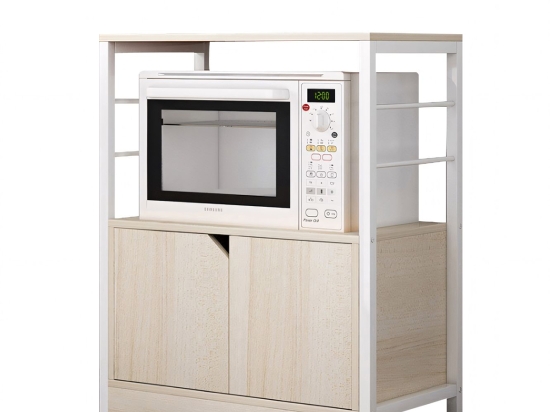 ΡΑΦΙΕΡΑ ΚΟΥΖΙΝΑΣ ARTELIBRE AMUR MAPLE/ΛΕΥΚΟ MDF/ΜΕΤΑΛΛΟ 60X30X70CM