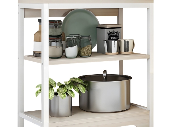 ΡΑΦΙΕΡΑ ΚΟΥΖΙΝΑΣ ARTELIBRE OTTER MAPLE/ΛΕΥΚΟ MDF/ΜΕΤΑΛΛΟ 60X30X66CM