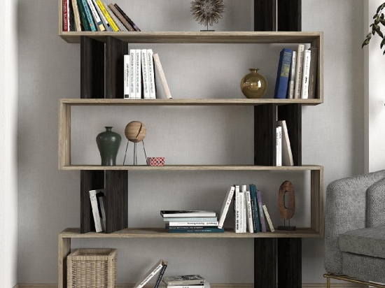 ΒΙΒΛΙΟΘΗΚΗ ARTELIBRE ANTIPAXI SONOMA/WENGE ΜΟΡΙΟΣΑΝΙΔΑ/ΜΕΛΑΜΙΝΗ 122X26X159CM