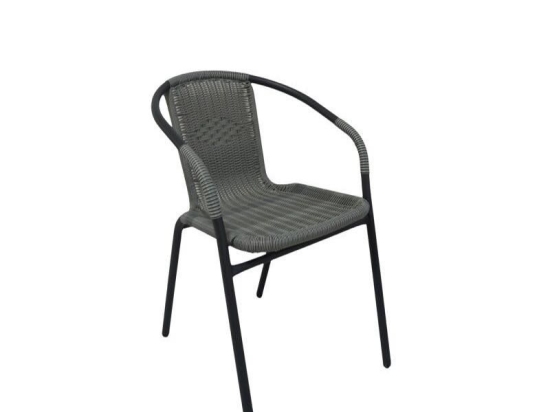 ΠΟΛΥΘΡΟΝΑ ARTELIBRE RATTAN MERCURY ΓΚΡΙ/ΜΑΥΡΟ 54X61X73CM