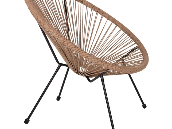 ΠΟΛΥΘΡΟΝΑ ΚΗΠΟΥ ARTELIBRE APRONIUS ΦΥΣΙΚΟ/ΜΑΥΡΟ RATTAN/ΜΕΤΑΛΛΟ 71X73X77CM