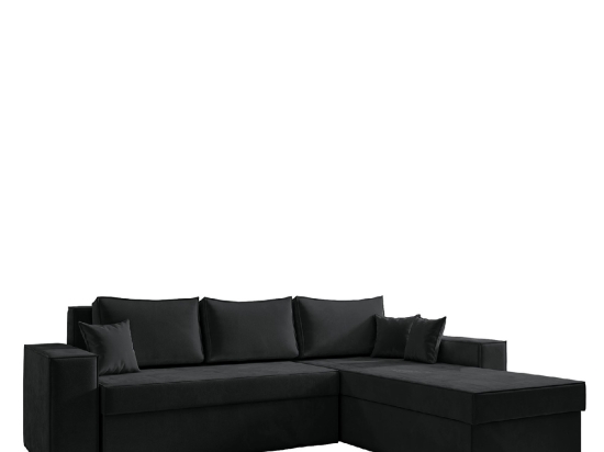 ΚΑΝΑΠΕΣ ΓΩΝΙΑΚΟΣ ARTELIBRE ΑΝΑΣΤΡΕΨΙΜΟΣ CAHABON ΜΑΥΡΟ 250X210X79CM