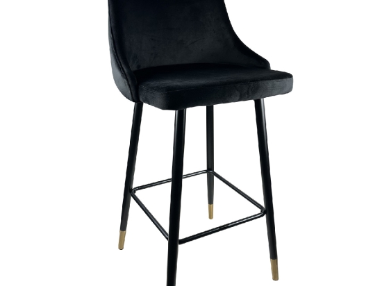 ΣΚΑΜΠΟ BAR ARTELIBRE MANHATTAN ΜΑΥΡΟ ΒΕΛΟΥΔΟ/ΜΕΤΑΛΛΟ 51X57X110CM
