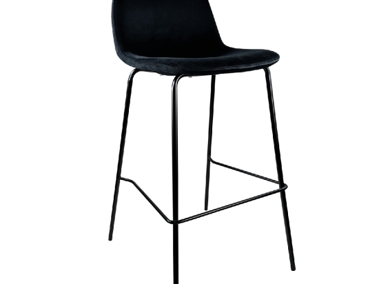 ΣΚΑΜΠΟ BAR ARTELIBRE BROOKLYN ΜΑΥΡΟ ΒΕΛΟΥΔΟ/ΜΕΤΑΛΛΟ 47X51X96CM