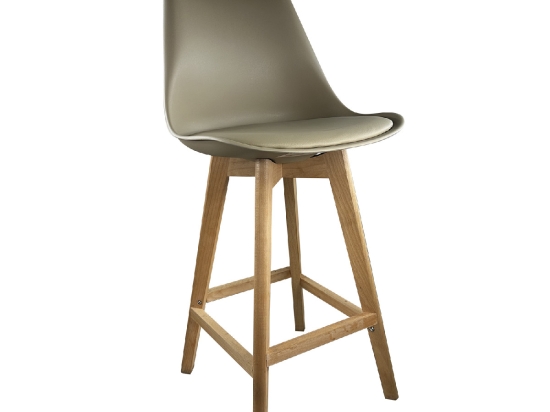 ΣΚΑΜΠΟ BAR ARTELIBRE BRONX CAPPUCCINO PP/PU/ΞΥΛΟ 57.5X49X105CM