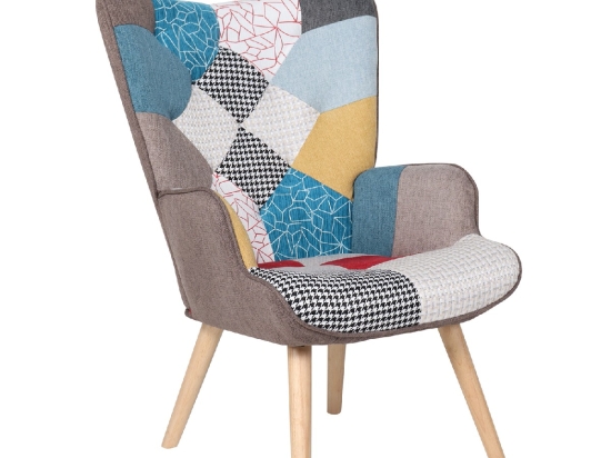 ΠΟΛΥΘΡΟΝΑ ARTELIBRE BRIAR PATCHWORK ΥΦΑΣΜΑ/ΞΥΛΟ 73X69X96CM