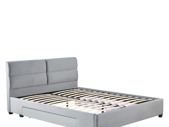 ΚΡΕΒΑΤΙ ΔΙΠΛΟ ARTELIBRE PRODREAM ΓΚΡΙ ΥΦΑΣΜΑ 206X169X96CM (ΣΤΡΩΜΑ 160X200CM)