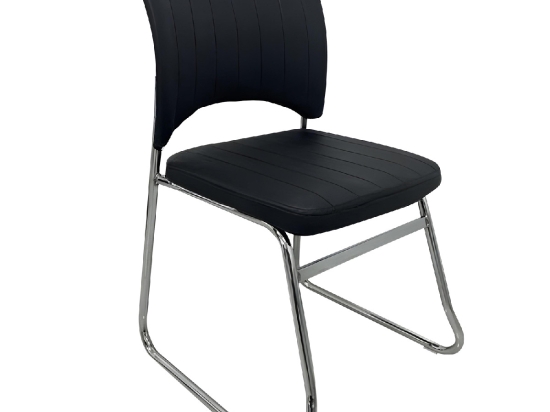 ΚΑΡΕΚΛΑ ΕΠΙΣΚΕΠΤΗ COMFORTHUB ΜΑΥΡΟ/ΧΡΩΜΙΟ PU/ΜΕΤΑΛΛΟ 43X42X78CM
