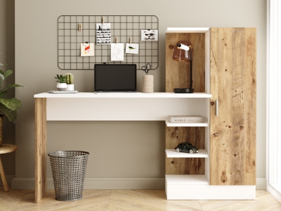 ΓΡΑΦΕΙΟ ARTELIBRE CAMDEN ΠΕΥΚΟ/ΛΕΥΚΟ ΜΟΡΙΟΣΑΝΙΔΑ 152.3X40X120CM