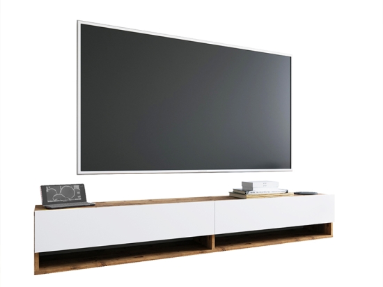 ΕΠΙΠΛΟ ΤΗΛΕΟΡΑΣΗΣ ΕΠΙΤΟΙΧΙΟ HANDRA PAKOWORLD ΛΕΥΚΟ-OAK 180X31,5X29,5ΕΚ
