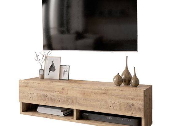 ΕΠΙΠΛΟ ΤΗΛΕΟΡΑΣΗΣ ΕΠΙΤΟΙΧΙΟ ROSCOE PAKOWORLD OAK 100X31,5X29,5ΕΚ