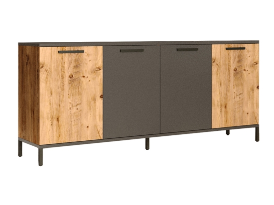 ΜΠΟΥΦΕΣ KERMIT PAKOWORLD ΑΝΘΡΑΚΙ-OAK 160X40X72ΕΚ