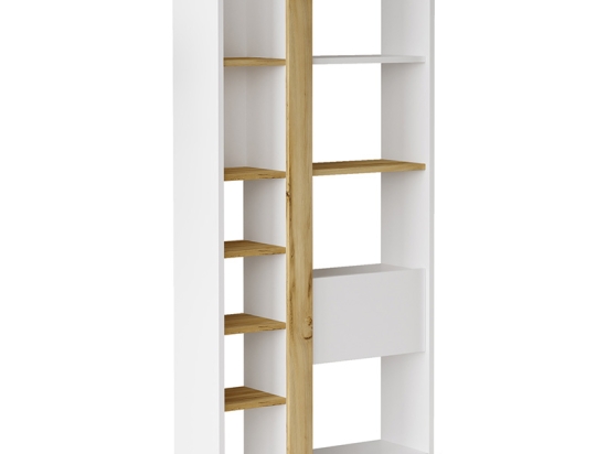 ΒΙΒΛΙΟΘΗΚΗ ALIVE PAKOWORLD ΛΕΥΚΟ-SONOMA 75.5X25X160ΕΚ