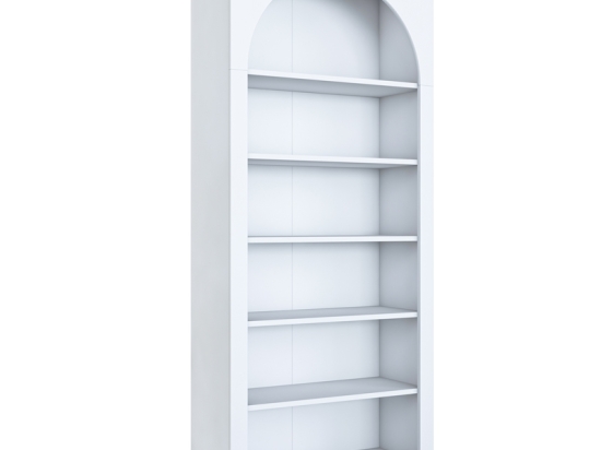 ΒΙΒΛΙΟΘΗΚΗ ZOEL PAKOWORLD ΛΕΥΚΟ ΜΕΛΑΜΙΝΗΣ 80X31.5X180ΕΚ