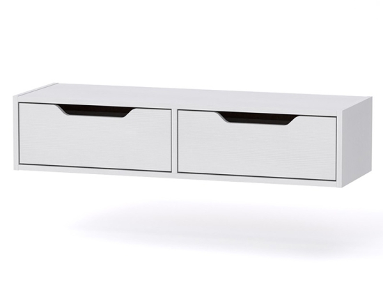 ΚΟΝΣΟΛΑ-ΤΟΥΑΛΕΤΑ ALBERTO PAKOWORLD ΚΡΕΜΑΣΤΗ ΛΕΥΚΟ 100X32.5X22ΕΚ