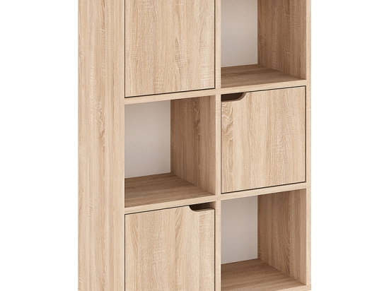 ΒΙΒΛΙΟΘΗΚΗ BOOKEL PAKOWORLD ΜΕΛΑΜΙΝΗΣ ΣΕ SONOMA ΑΠΟΧΡΩΣΗ 59.5X27.5X89ΕΚ
