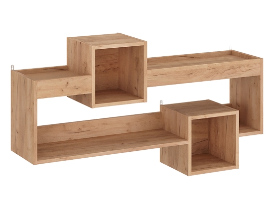 ΡΑΦΙΕΡΑ ΤΟΙΧΟΥ SHELLIE PAKOWORLD ΜΕΛΑΜΙΝΗΣ ΣΕ OAK ΑΠΟΧΡΩΣΗ 120X28X65ΕΚ