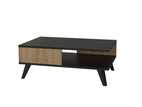 ΤΡΑΠΕΖΙ ΣΑΛΟΝΙΟΥ FLIPTER PAKOWORLD ΜΕΛΑΜΙΝΗΣ OAK-ΜΑΥΡΟ 83X54X34ΕΚ