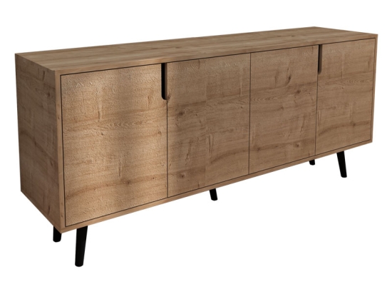 ΜΠΟΥΦΕΣ SENNAN PAKOWORLD ΜΕΛΑΜΙΝΗΣ OAK 180X45X80ΕΚ