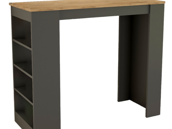 ΤΡΑΠΕΖΙ ΜΠΑΡ BIRMA PAKOWORLD ΣΕ OAK-ΑΝΘΡΑΚΙ ΑΠΟΧΡΩΣΗ 120X51.5X102ΕΚ
