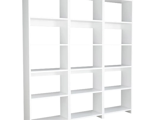 ΒΙΒΛΙΟΘΗΚΗ RABUKU PAKOWORLD ΣΕ ΛΕΥΚΗ ΑΠΟΧΡΩΣΗ 146X22X160ΕΚ