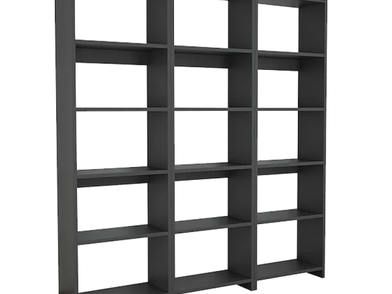 ΒΙΒΛΙΟΘΗΚΗ RABUKU PAKOWORLD ΣΕ ΑΝΘΡΑΚΙ ΑΠΟΧΡΩΣΗ 146X22X160ΕΚ