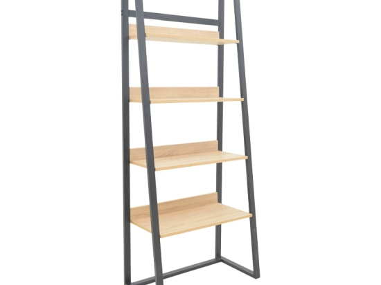 ΒΙΒΛΙΟΘΗΚΗ RYDER PAKOWORLD ΣΕ OAK-ΜΑΥΡΗ ΑΠΟΧΡΩΣΗ 75X36X185ΕΚ