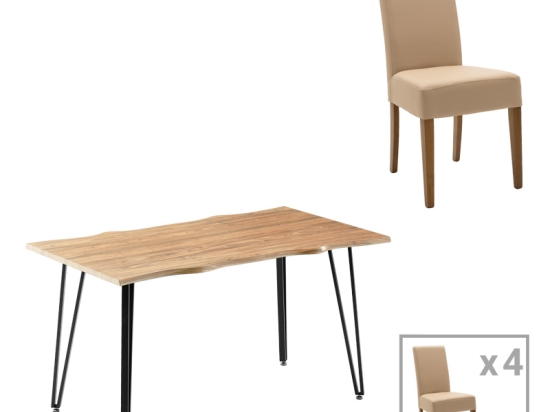 ΤΡΑΠΕΖΑΡΙΑ DITTA-IZZAC PAKOWORLD ΜΟΚΑ- SONOMA140X80X76ΕΚ
