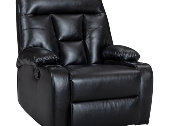 ΠΟΛΥΘΡΟΝΑ RELAX ΜΕ ΜΗΧΑΝΙΣΜΟ MASSAGE TERPSI PAKOWORLD ΜΑΥΡΟ PU 80X94X102ΕΚ