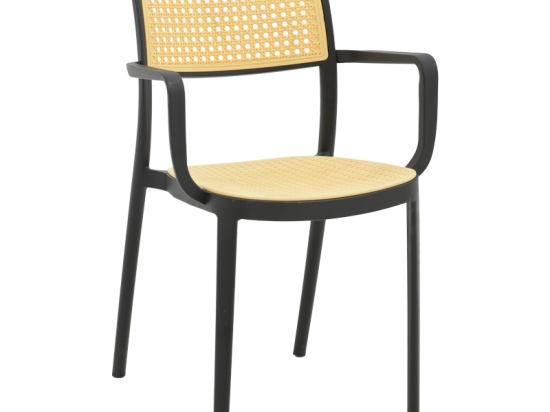 ΠΟΛΥΘΡΟΝΑ WESTLEY PAKOWORLD PP ΦΥΣΙΚΟ-ΜΑΥΡΟ 58X47X81ΕΚ