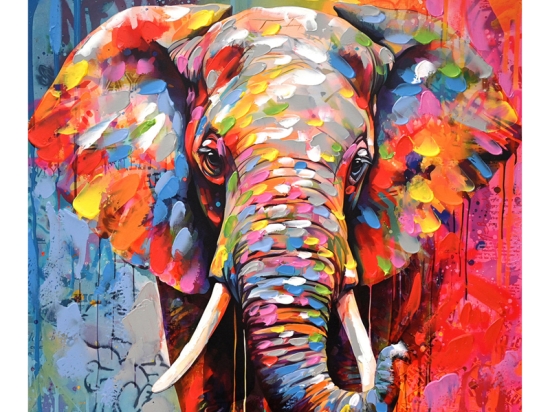 ΠΙΝΑΚΑΣ ΣΕ ΚΑΜΒΑ ELEPHANT INART 80X3X80ΕΚ
