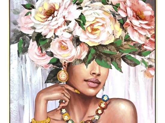 ΠΙΝΑΚΑΣ ΣΕ ΚΑΜΒΑ FLOWERGIRL INART 82X4.5X82ΕΚ