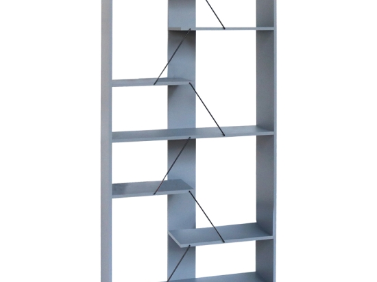 ΒΙΒΛΙΟΘΗΚΗ TARS PAKOWORLD ΓΚΡΙ-ΜΑΥΡΟ 84X25.5X154.5ΕΚ
