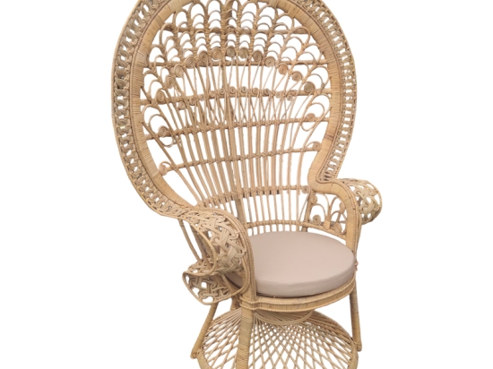 ΠΟΛΥΘΡΟΝΑ DOROTHY INART ΜΕ ΜΠΕΖ ΜΑΞΙΛΑΡΙ-ΦΥΣΙΚΟ RATTAN 115X57X150ΕΚ