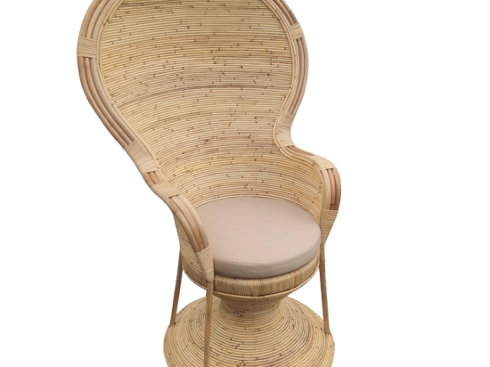 ΠΟΛΥΘΡΟΝΑ REA INART ΜΕ ΜΠΕΖ ΜΑΞΙΛΑΡΙ-ΦΥΣΙΚΟ RATTAN 85X85X141ΕΚ