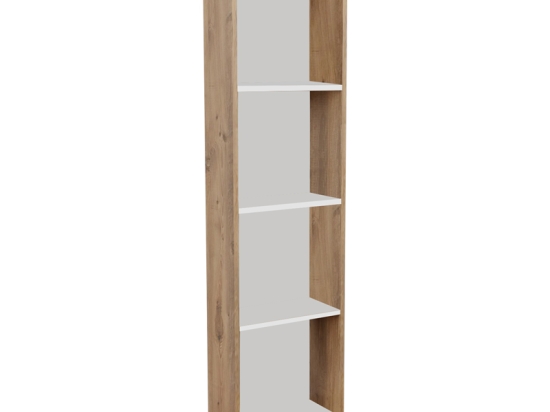 ΒΙΒΛΙΟΘΗΚΗ COURTNAI PAKOWORLD OAK-ΛΕΥΚΟ ΜΕΛΑΜΙΝΗΣ 40X19.5X170ΕΚ