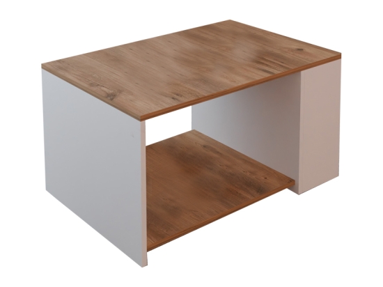ΤΡΑΠΕΖΙ ΣΑΛΟΝΙΟΥ NOIL PAKOWORLD OAK-ΛΕΥΚΟ ΜΕΛΑΜΙΝΗΣ 90X60X48ΕΚ