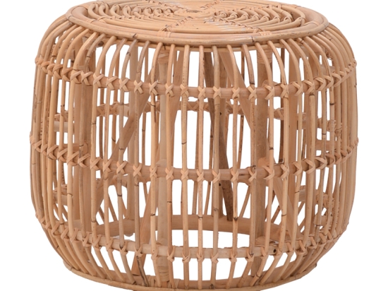 ΣΚΑΜΠΟ RAJESTY PAKOWORLD RATTAN ΣΕ ΦΥΣΙΚΗ ΑΠΟΧΡΩΣΗ Φ60X46ΕΚ