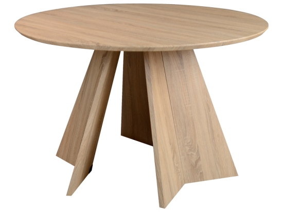 ΤΡΑΠΕΖΙ BIBBLE PAKOWORLD MDF ΣΕ ΦΥΣΙΚΗ ΑΠΟΧΡΩΣΗ Φ120X76ΕΚ