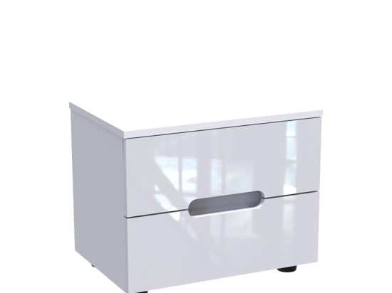ΚΟΜΟΔΙΝΟ AFINA PAKOWORLD MDF ΣΕ ΛΕΥΚΗ GLOSSY ΑΠΟΧΡΩΣΗ 50X35X41ΕΚ