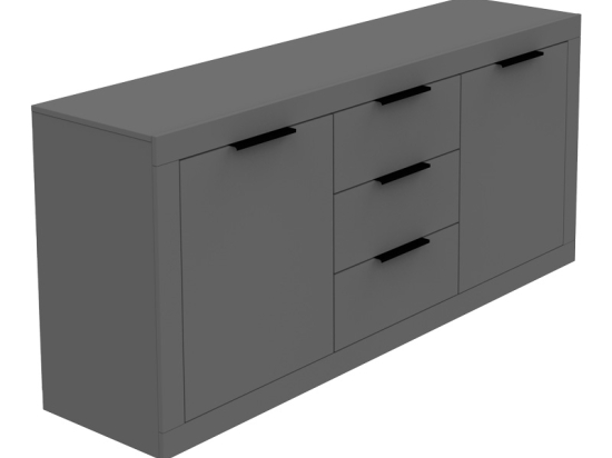 ΜΠΟΥΦΕΣ DOHA PAKOWORLD ΣΕ ΑΝΘΡΑΚΙ ΑΠΟΧΡΩΣΗ 180X45X80.5ΕΚ