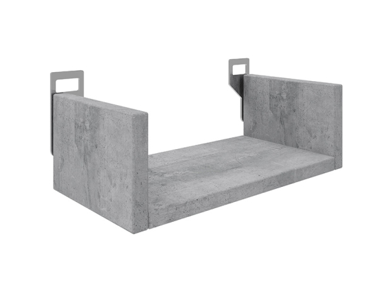 ΡΑΦΙΕΡΑ ΤΟΙΧΟΥ DERVA PAKOWORLD ΣΕ CEMENT ΓΚΡΙ ΑΠΟΧΡΩΣΗ 30X15X10CM