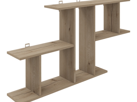 ΡΑΦΙΕΡΑ ΤΟΙΧΟΥ VERTOURA PAKOWORLD ΣΕ OAK ΑΠΟΧΡΩΣΗ 116X18.5X60CM