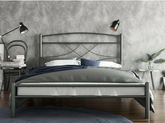 ΚΡΕΒΑΤΙ ΜΟΝΟ EMMA ΜΕΤΑΛΛΙΚΟ ΑΣΗΜΙ ΣΦΥΡΙΛΑΤΟ 110X200CM