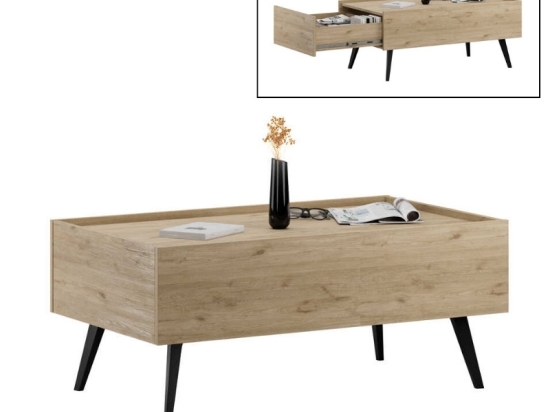 ΤΡΑΠΕΖΑΚΙ ΣΑΛΟΝΙΟΥ LUNA MEGAPAP ΧΡΩΜΑ FLORIDA OAK 102X61X44ΕΚ.