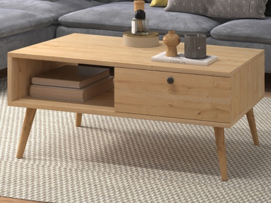 ΤΡΑΠΕΖΑΚΙ ΣΑΛΟΝΙΟΥ NAPOLI MEGAPAP ΧΡΩΜΑ OAK 90X50X44ΕΚ.