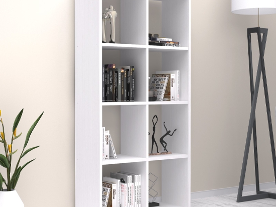 ΒΙΒΛΙΟΘΗΚΗ ANSER MEGAPAP ΧΡΩΜΑ ΛΕΥΚΟ 69,8X29X142ΕΚ.